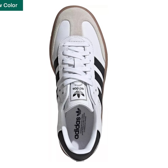 Adidas Sambae Women's White and Black Sneakers - Picture 2 of 7